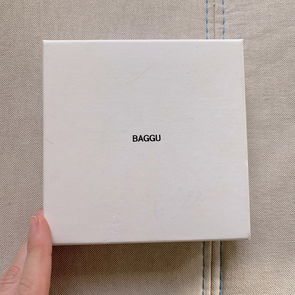 Baggu black leather wallet never used